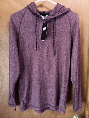Women's Lightweight Hooded Pullover Sweatshirt - Maroon